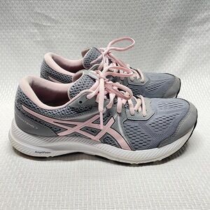 Asics Gel-Contend 7 Running Shoes Women's Size 8.5 Light Gray Pink